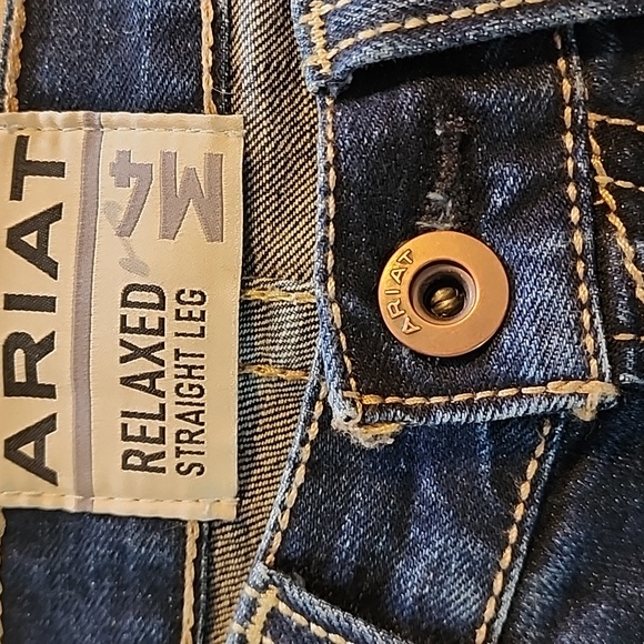 Ariat Men's Dark Blue Relaxed Jeans Size 31-32 - Picture 8 of 9